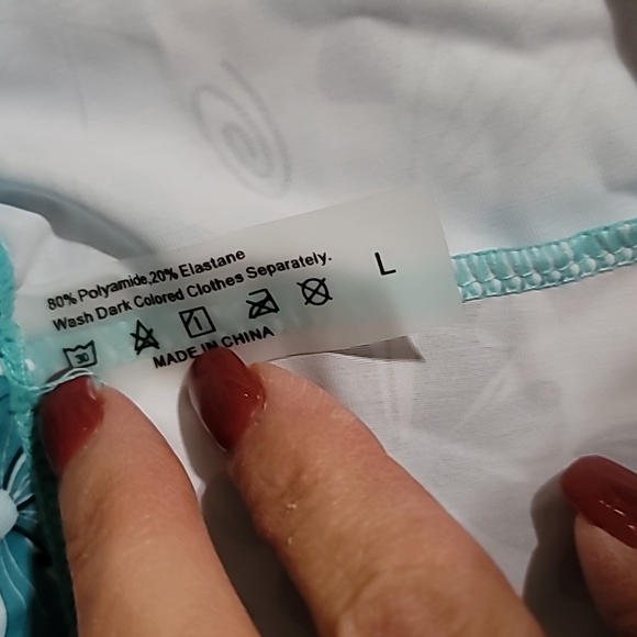 Women's Aqua Floral Swim Set - Picture 8 of 10